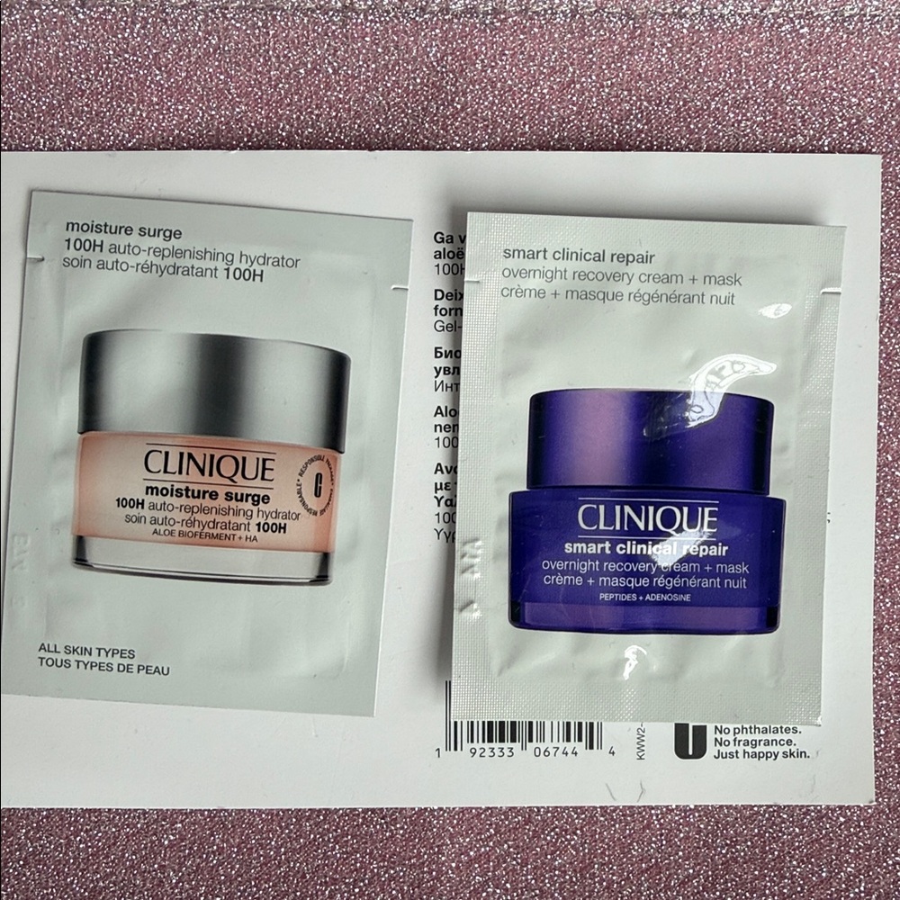 Lancôme & 19 Skincare Travel/ Sample Pink Glitter Makeup Accessories Travel Bag - Picture 3 of 9